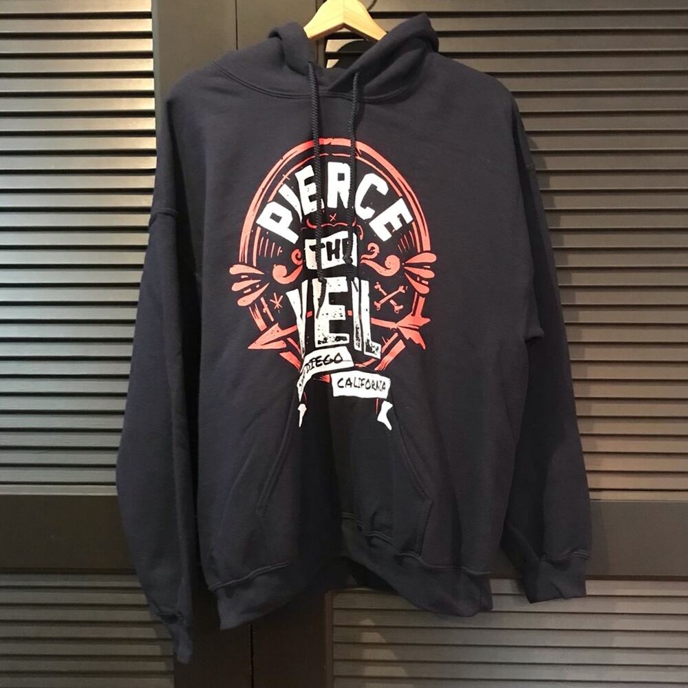 Pierce the Veil Blue Hoodie, New Without Tags, Unisex, Size Large